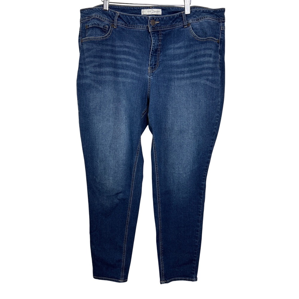 Est. 1946 Denim Jeans Womens 20W Blue Curvy‎ Skinny Stretch Casual Dark Wash D10